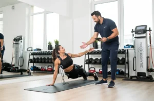 Séance d'électrostimulation abdominale guidée