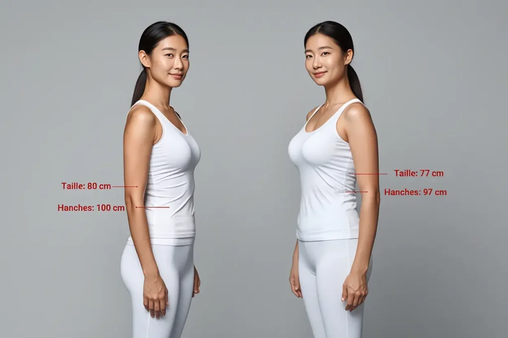 Transformation avant après électrostimulation