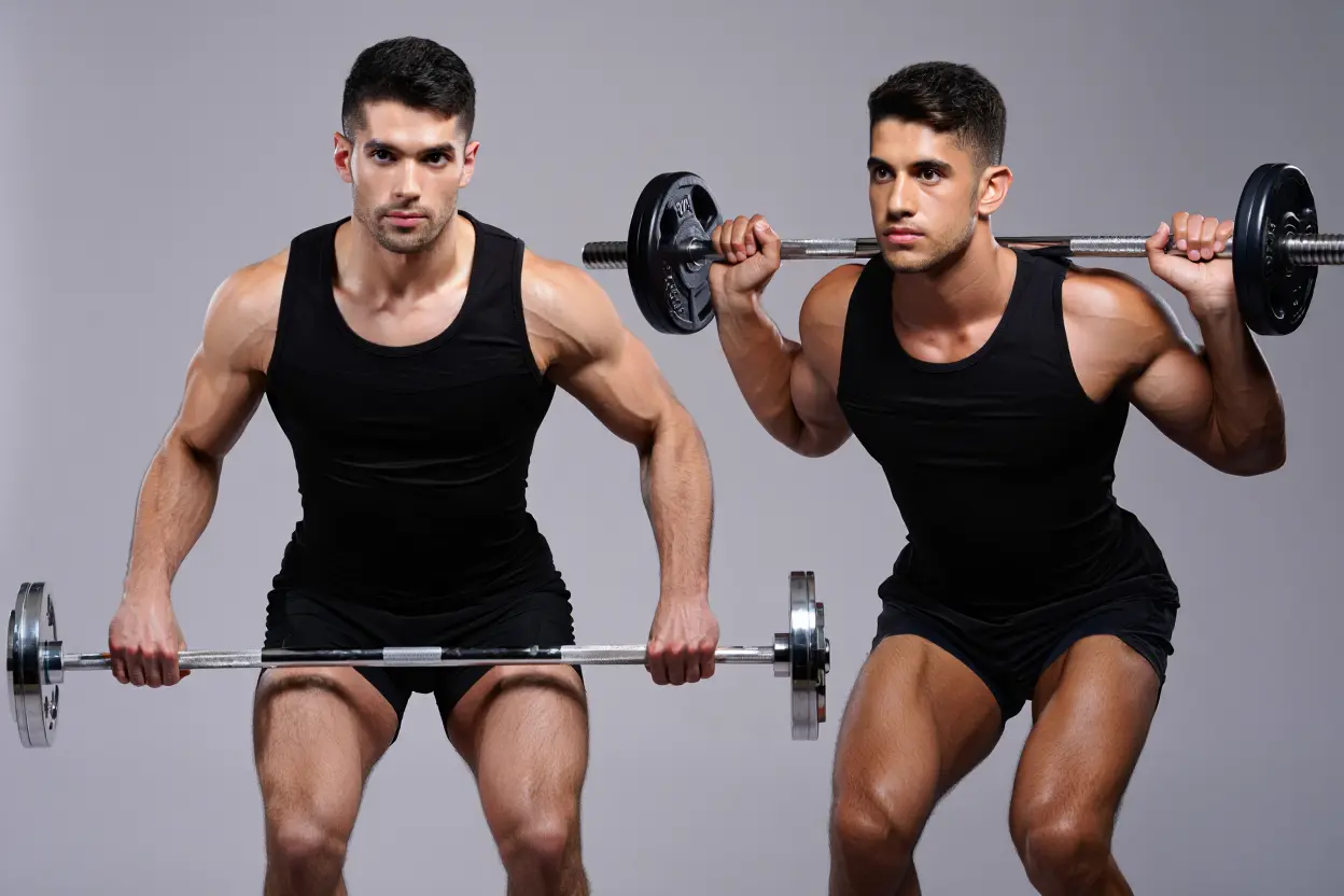 Gain de force avant après squat