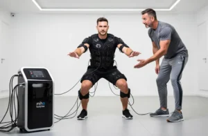 Séance d'électrostimulation avec coach professionnel