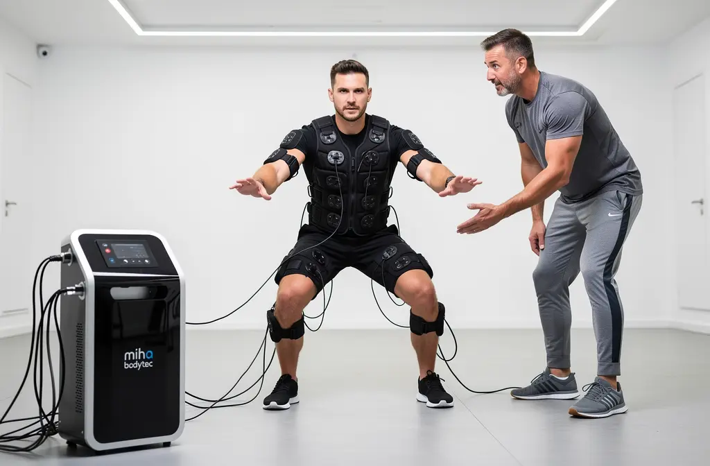 Séance d'électrostimulation avec coach professionnel