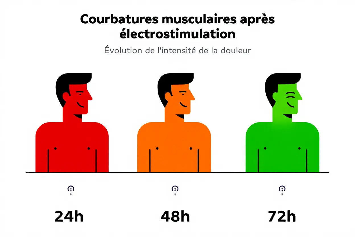 Évolution des courbatures après séance