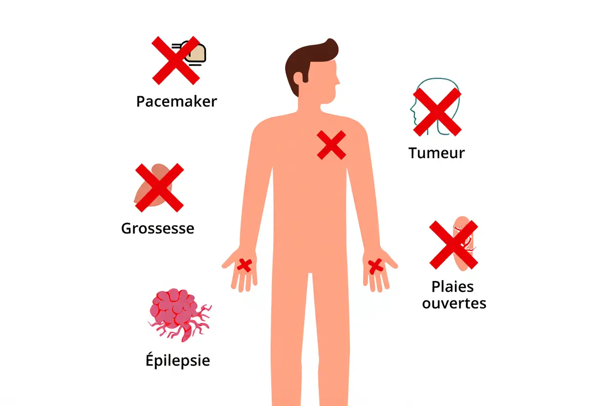 Contre-indications absolues de l'électrostimulation