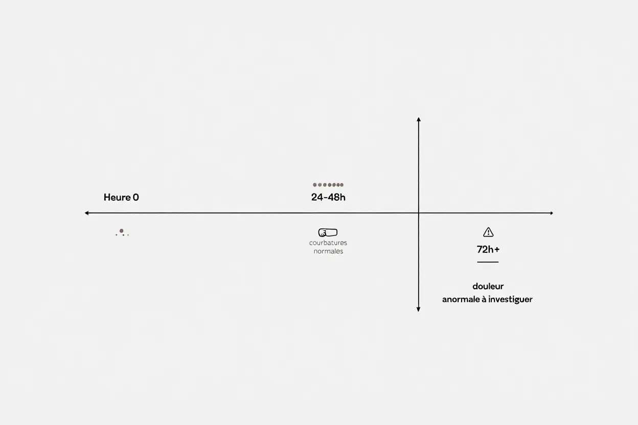 Timeline des courbatures post-EMS