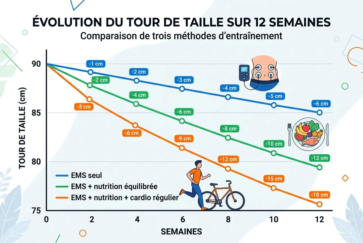 Graphique des résultats EMS sur le tour de taille