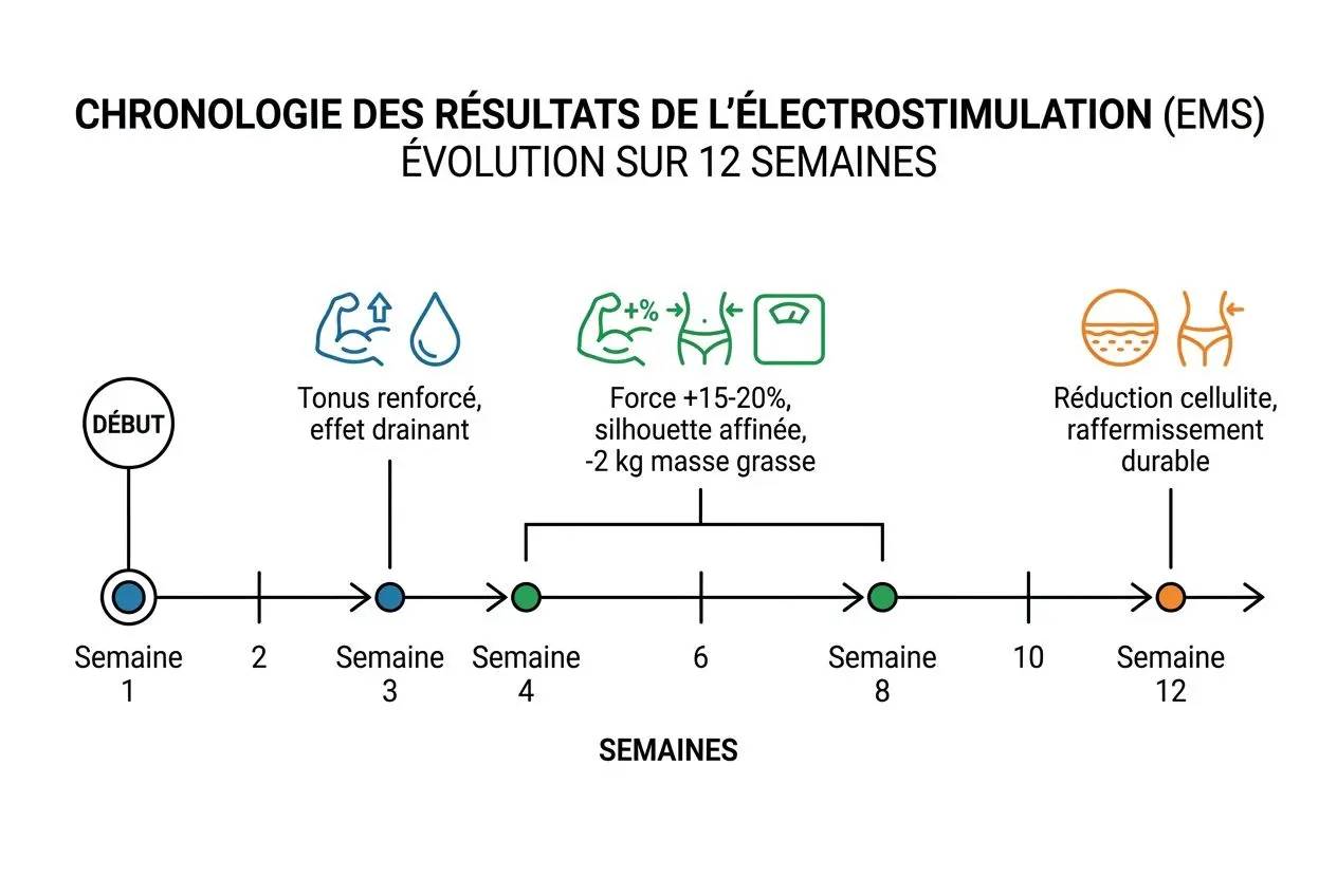 Calendrier des résultats EMS semaine par semaine