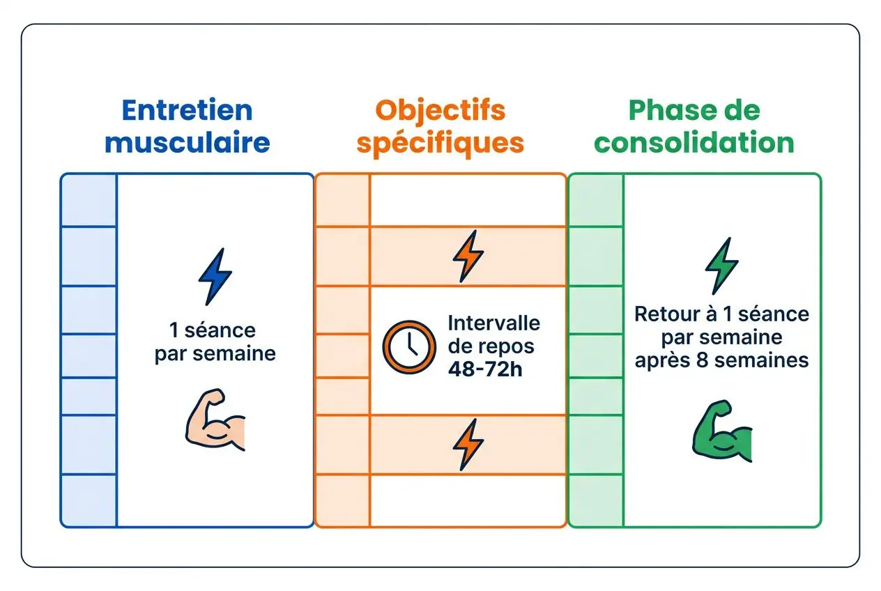 Fréquence recommandée des séances EMS selon les objectifs