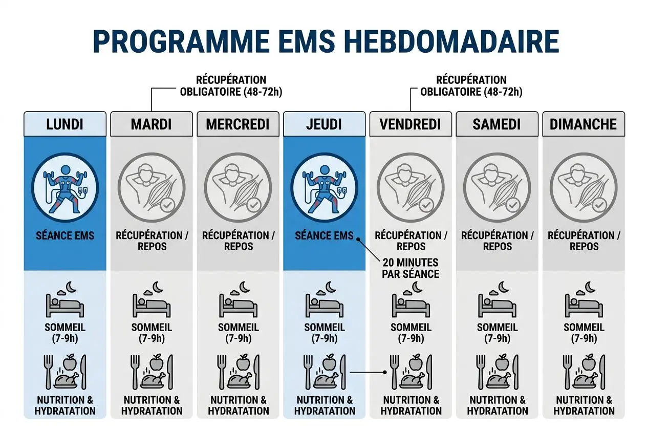 Planning hebdomadaire séances EMS