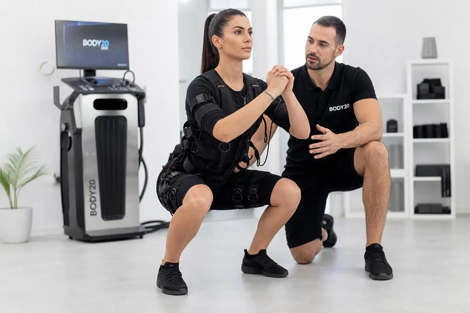 Séance d'électrostimulation EMS pour tonifier les muscles